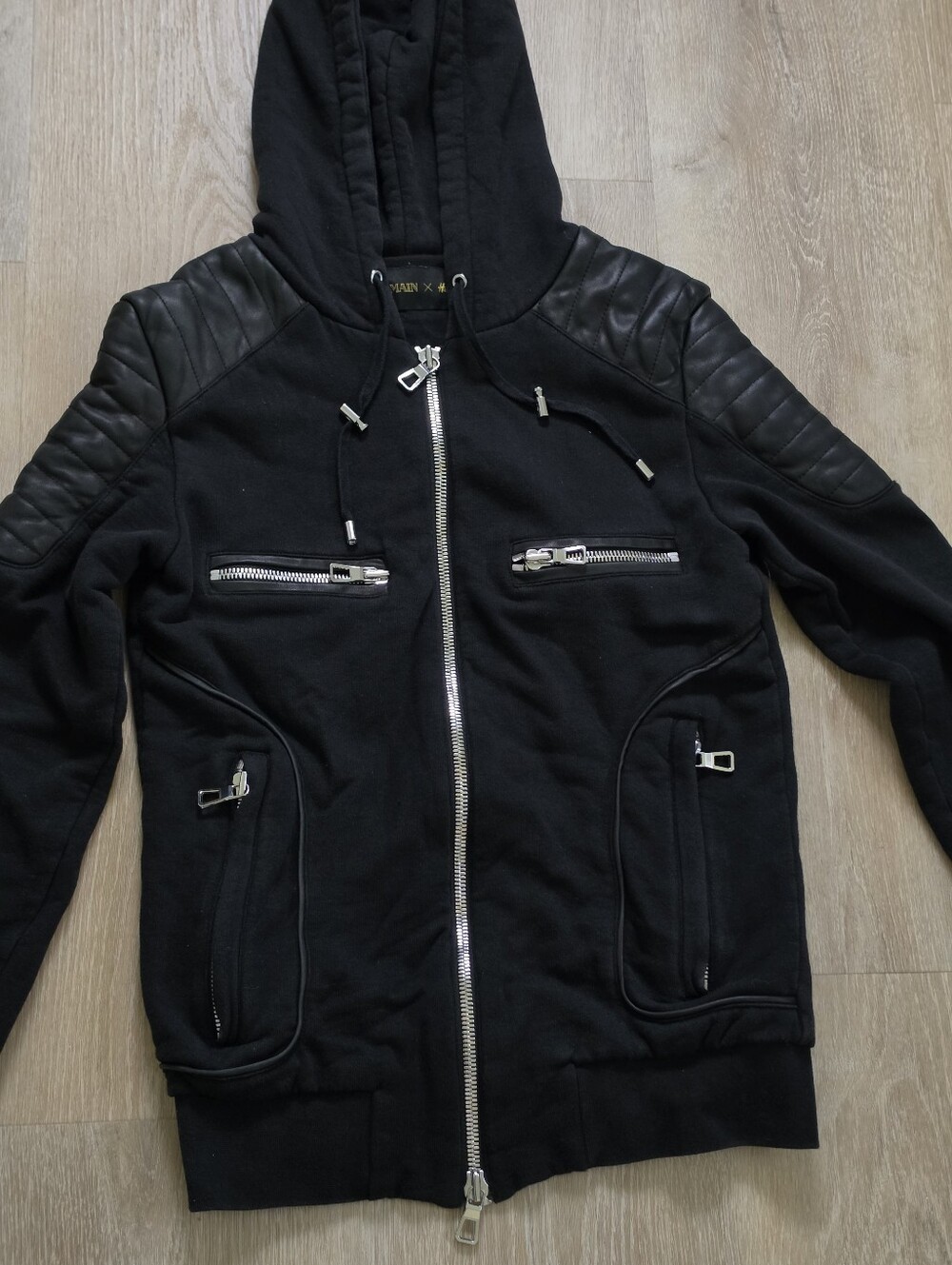 Balmain For H&M Balmain x H&M Black Jersey Hoodie Swe… - Gem